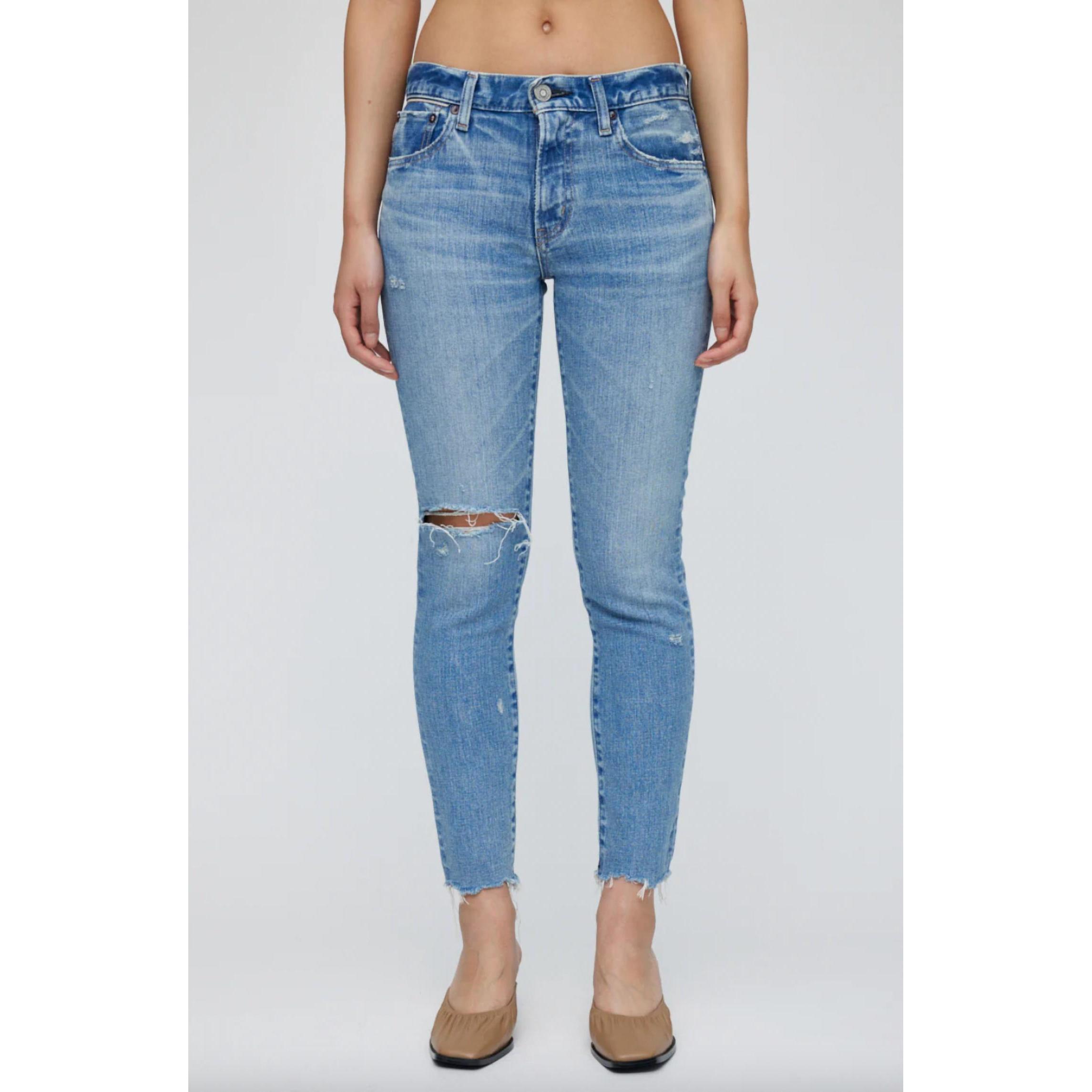 New Moussy Depew Skinny Jeans In Blue